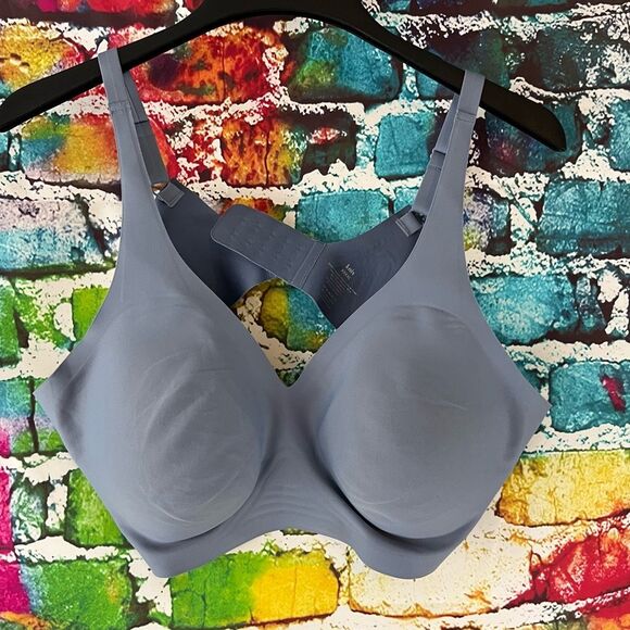 Knix XXXXL Blue Seamless Wire Free Comfort Bra - Picture 1 of 7